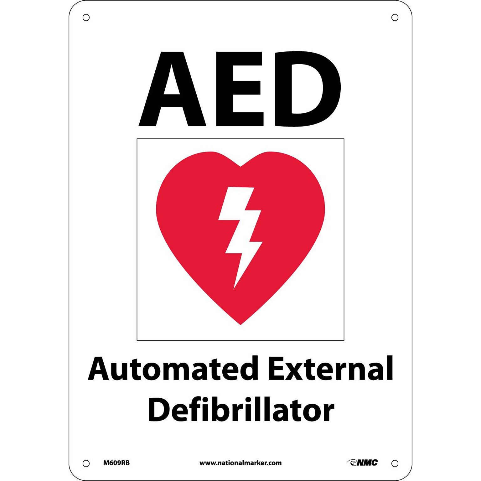 Notice Signs; Aed (With Graphic), 10 x 14, Rigid Plastic