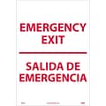 Information Labels; Emergency Exit Bilingual, 20X14, Adhesive Vinyl