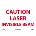 Information Labels; Caution Laser Invisible Beam, 10X14, Adhesive Vinyl