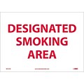 Information Labels; Designated Smoking Area, 10X14, Adhesive Vinyl