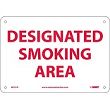 Information Signs; Designated Smoking Area, 7X10, Rigid Plastic