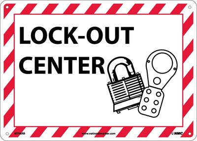 Notice Signs; Lock-Out (W/Graphic), 10X14, Rigid Plastic
