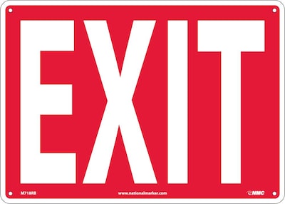 Notice Signs; Exit 10X14, Rigid Plastic