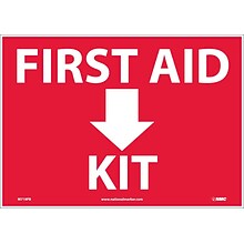Information Labels; First Aid (Arrow) Kit, 10 x 14, Adhesive Vinyl
