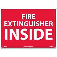 Notice Signs; Fire Extinguisher Inside, 10X14, .040 Aluminum