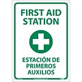 Notice Signs; First Aid Station (Graphic), Bilingual, 14X10, .040 Aluminum