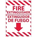 Information Labels; Fire Extinguisher, Bilingual, 14X10, Adhesive Vinyl