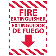Information Labels; Fire Extinguisher, Bilingual, 14X10, Adhesive Vinyl