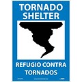 Information Labels; Tornado Shelter (Graphic), Bilingual, 14X10, Adhesive Vinyl