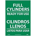 Information Labels; Full Cylinders Ready For Use, Bilingual, 14X10, Adhesive Vinyl