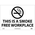 Information Labels; (Graphic) This Is A Smoke Free Workplace, 10X14, Adhesive Vinyl