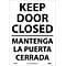 Information Labels; Keep Door Closed, Bilingual, 14X10, Adhesive Vinyl