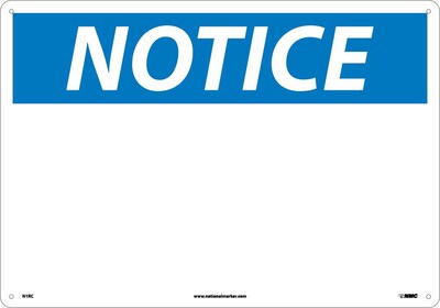 (Blank), 14X20, Rigid Plastic, Notice Sign
