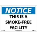 This Is A Smoke-Free Facility, 10X14, Rigid Plastic, Notice Sign