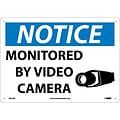 Notice Signs; Monitored By Video Camera, 10X14, .040 Aluminum