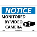 Notice Labels; Monitored By Video Camera, 10 x 14, Adhesive Vinyl