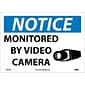 Notice Labels; Monitored By Video Camera, 10" x 14", Adhesive Vinyl