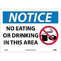 Notice Labels; No Eating Or Drinking In This Area, Graphic, 10X14, Adhesive Vinyl