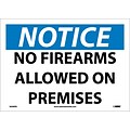 Notice Labels; No Firearms Allowed On Premises, 10 x 14, Adhesive Vinyl