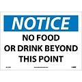Notice Labels; No Food Or Drink Beyond This Point, 10X14, Adhesive Vinyl