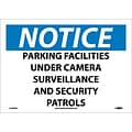 Notice Label; Parking Facilities Under Camera Surveillance & Security Patrols, 10X14, Adhesive Vinyl