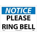 Notice Labels; Please Ring Bell, 10 x 14, Adhesive Vinyl