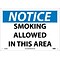 Smoking Allowed In This Area, 10X14, .040 Aluminum, Notice Sign