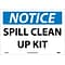 Notice Labels; Spill Clean Up Kit, 10 x 14, Adhesive Vinyl