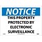 Notice Labels; This Property Protected By Electronic Surveillance, 10X14, Adhesive Vinyl