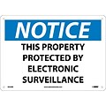 This Property Protected By Electronic Surveillance, 10X14, Rigid Plastic, Notice Sign