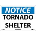 Notice Signs; Tornado Shelter, 10X14, Rigid Plastic