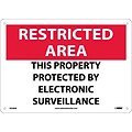 Notice Signs; Restricted Area, This Property Protected By Electronic..., 10X14, .040 Aluminum