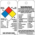 Accident Prevention Tags; Hazardous Materials Nfpa, 6X3, Unrip Vinyl, 25/Pk