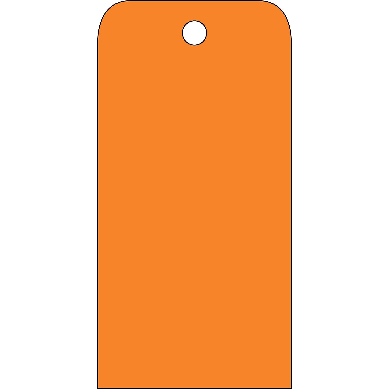 Accident Prevention Tags; Orange Blank, 6 x 3, .015 Mil Unrip Vinyl, 25 Pk