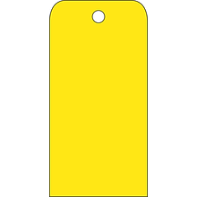 Accident Prevention Tags; Yellow Blank, 6X3, .015 Mil Unrip Vinyl, 25 Pk