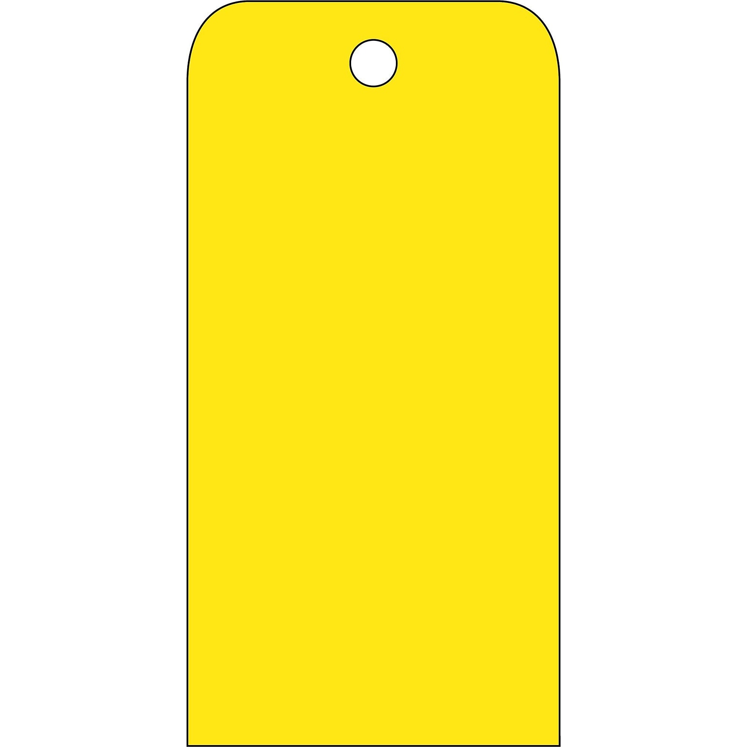 Accident Prevention Tags; Yellow Blank, 6X3, .015 Mil Unrip Vinyl, 25 Pk