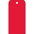 Accident Prevention Tags; Red Blank, 6X3, .015 Mil Unrip Vinyl, 25 Pk