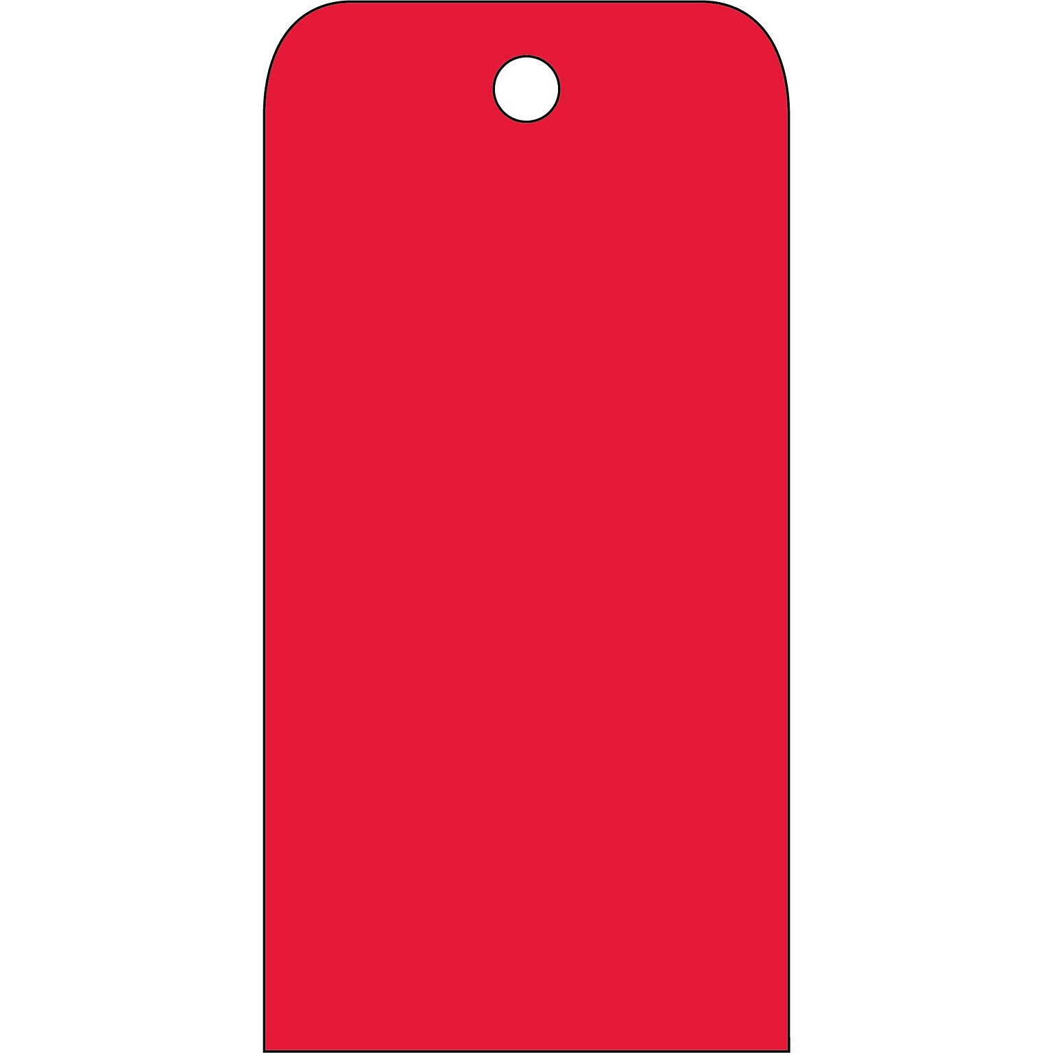 Accident Prevention Tags; Red Blank, 6X3, .015 Mil Unrip Vinyl, 25 Pk