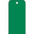 Accident Prevention Tags; Green Blank, 6X3, .015 Mil Unrip Vinyl, 25 Pk