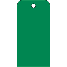 Accident Prevention Tags; Green Blank, 6X3, .015 Mil Unrip Vinyl, 25 Pk