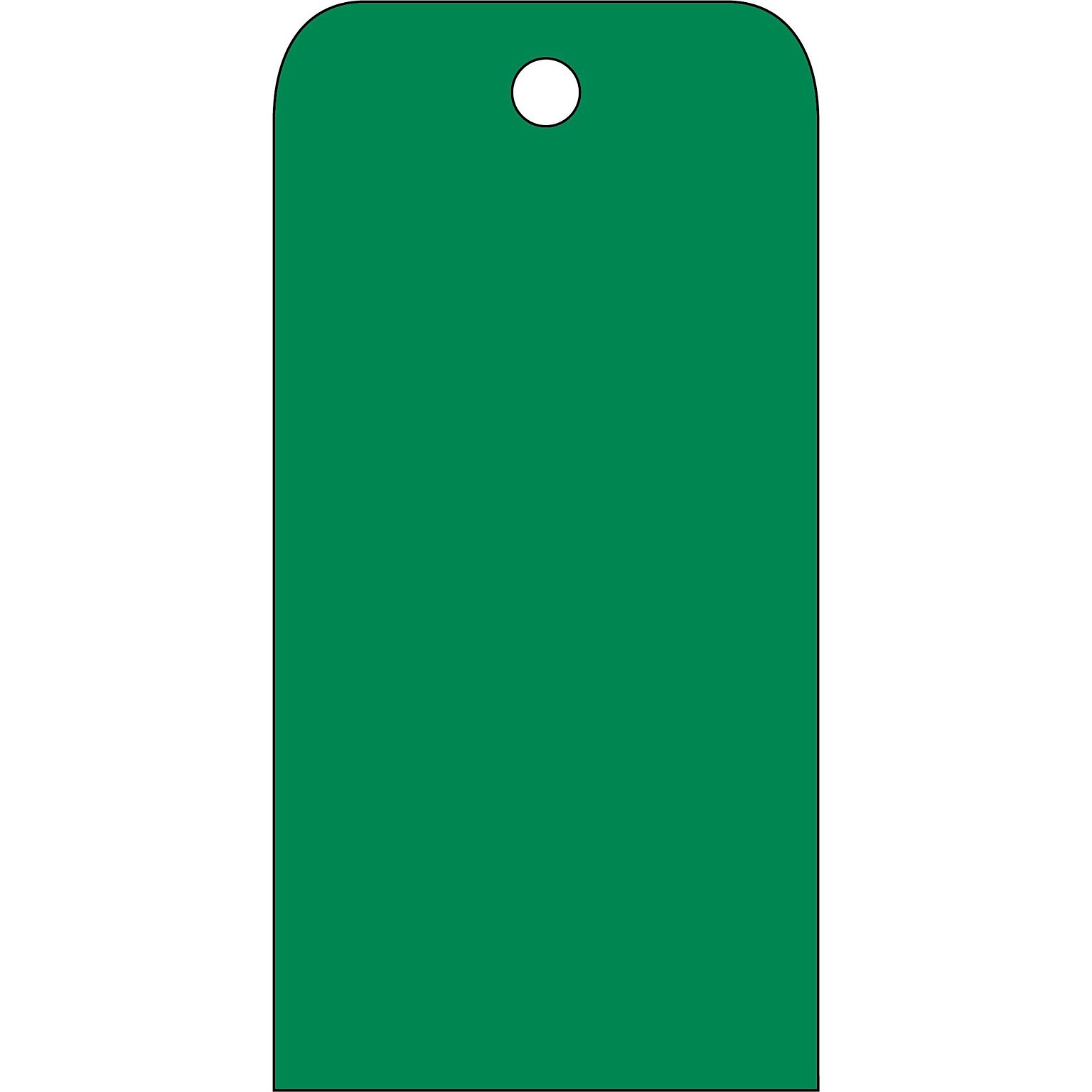 Accident Prevention Tags; Green Blank, 6X3, .015 Mil Unrip Vinyl, 25 Pk