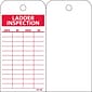 Accident Prevention Tags; Ladder Inspection, 6" x 3", Unrip Vinyl, 25/Pack