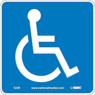 Information Signs; Handicapped (W/ Graphic), 7X7, Rigid Plastic