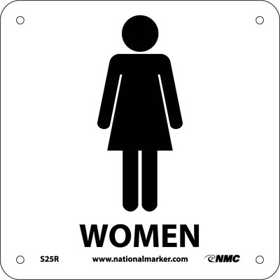 Information Signs; Women (With Graphic), 7X7, Rigid Plastic