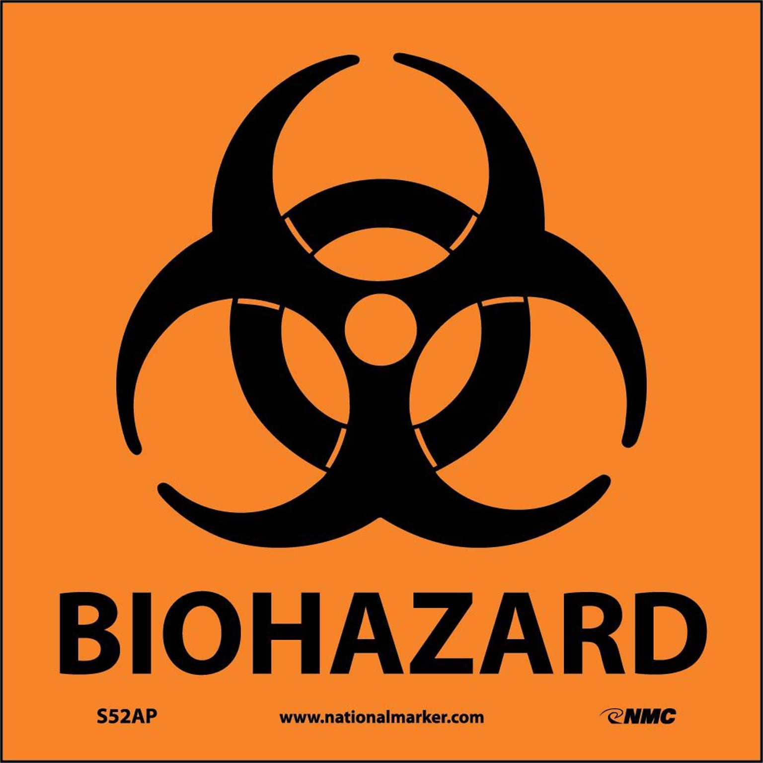 Biohazard (Graphic); 4X4, Adhesive Vinyl, Labels sold in 5/Pk