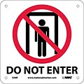 Do Not Enter (W/ Graphic), 7X7, Rigid Plastic, Notice Sign