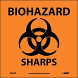 Biohazard Sharps (Graphic); 4X4, Adhesive Vinyl, Labels sold in 5/Pk