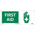 Notice Signs; First Aid (W/Graphic), 7X17, Rigid Plastic