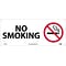 No Smoking (W/Graphic), 7X17, Rigid Plastic, Notice Sign