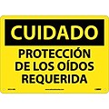 Cuidado; Proteccion De Los Oidos Requerida, 10X14, Rigid Plastic